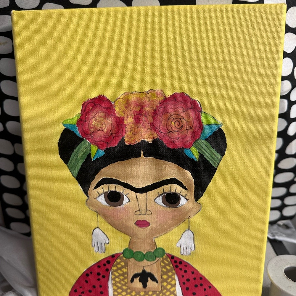 Colorful Frida Kahlo Canvas Art